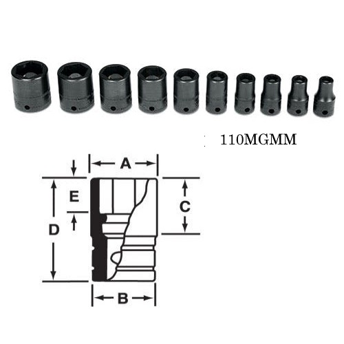 Snapon Hand Tools Shallow Magnetic Socket Set